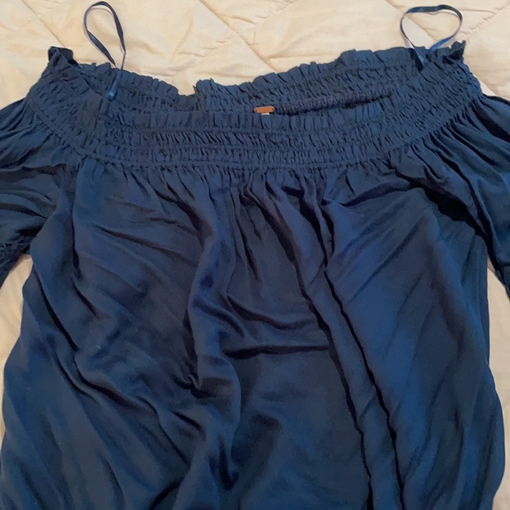 Free People Navy Top sz S - Picture 5 of 7